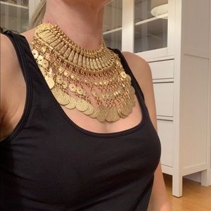 Falling coins necklace